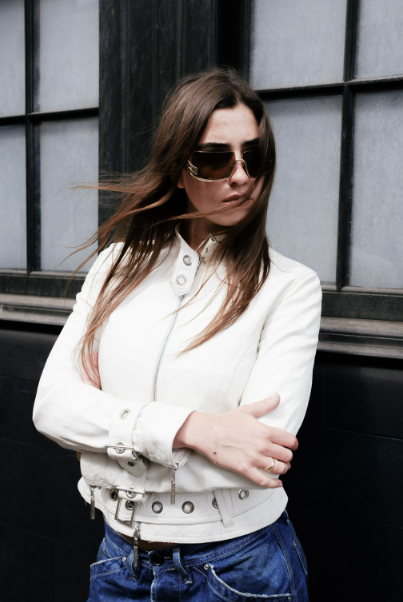 WHITE LEATHER JACKET