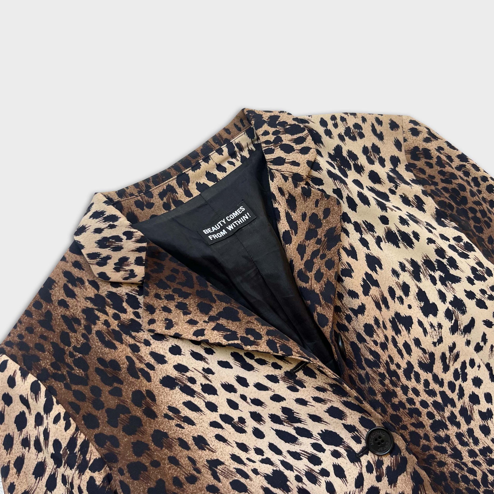 Vintage Leopard Print Blazer