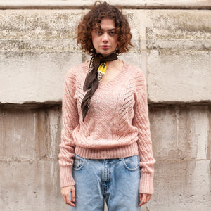 Dolce and Gabbana V Neck Jumper (Pink) UK 6-8