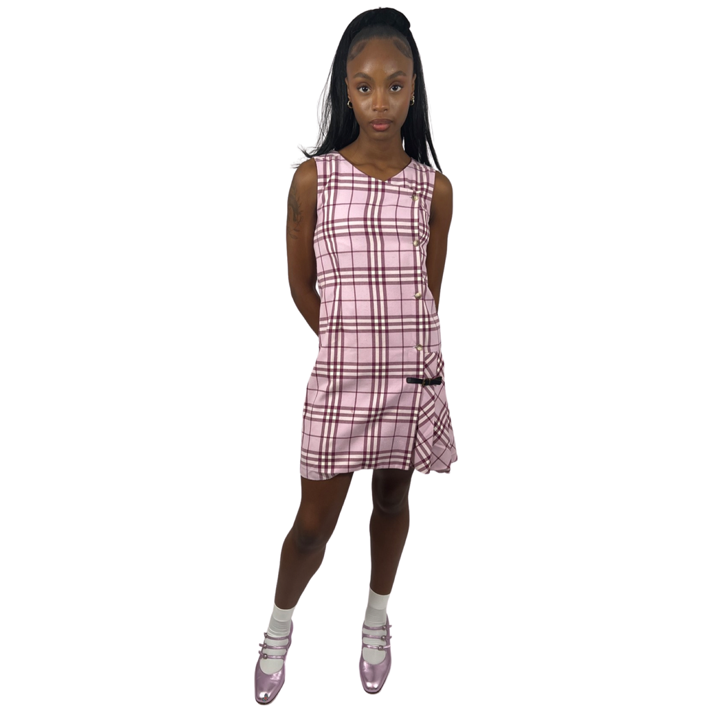 Burberry tartan Mini Dress (Baby Pink)