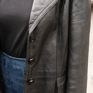 Leather Trench Coat (Black) UK 6-10