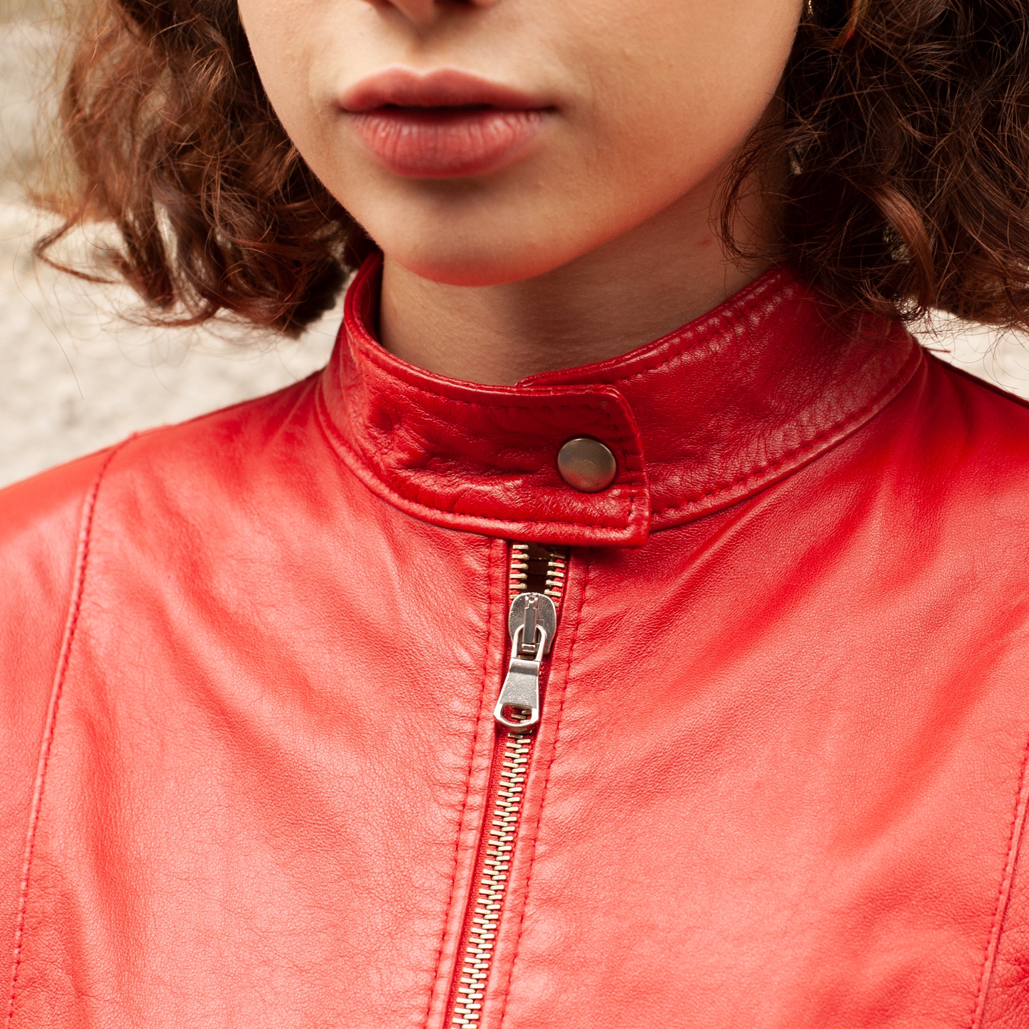 Leather Jacket (Red) UK 6-10