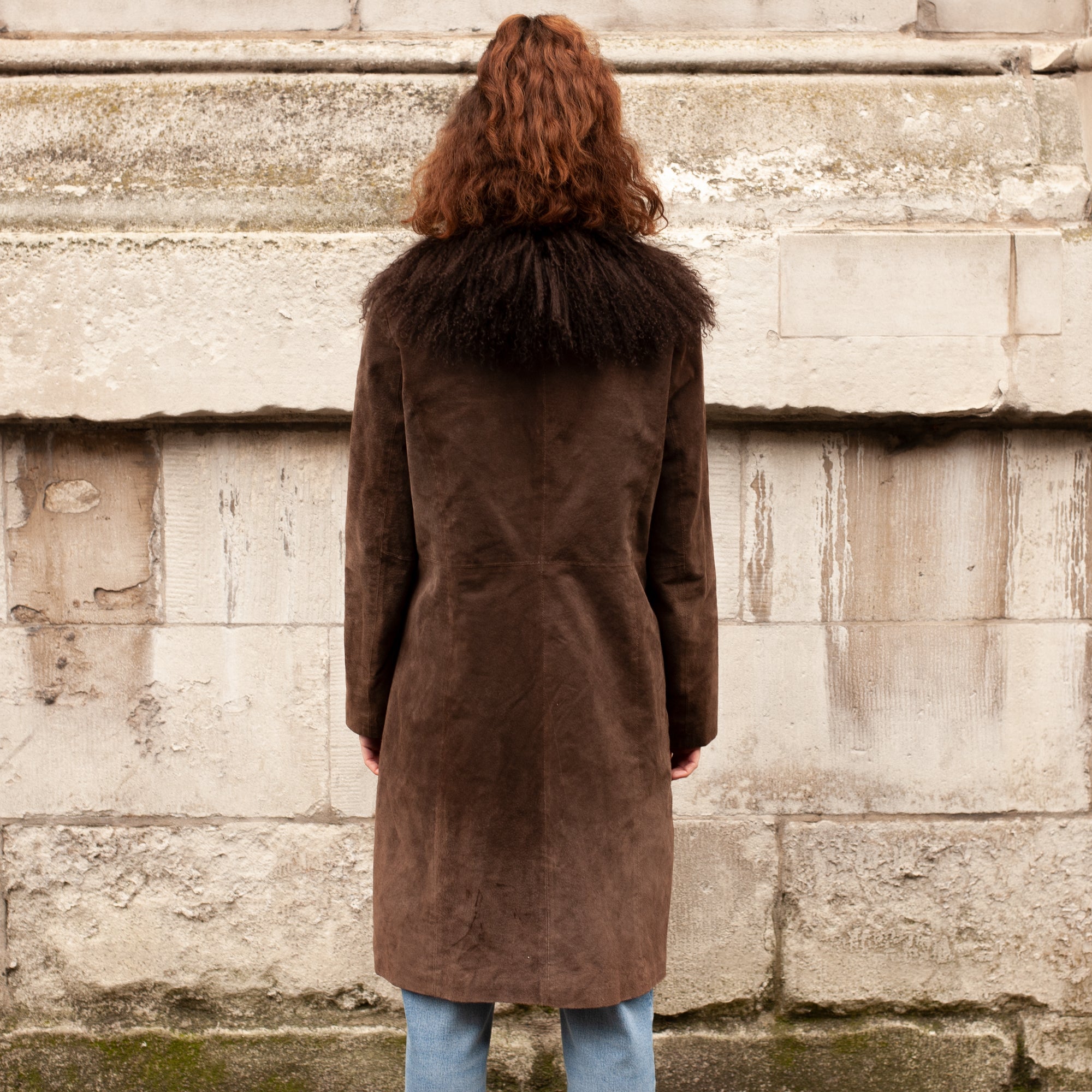 Fur Trim Coat (Brown) UK 8-12