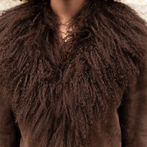 Fur Trim Coat (Brown) UK 8-12