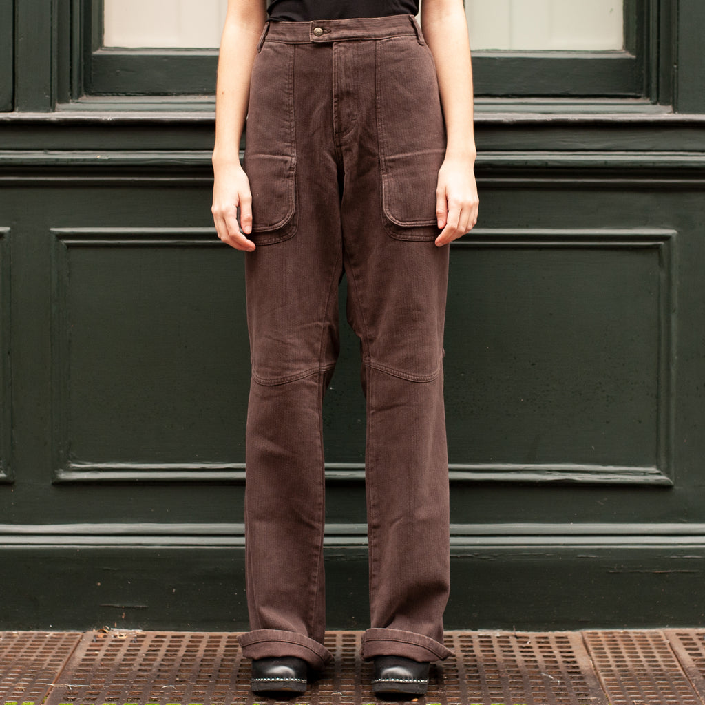 Roberto Cavalli Bellowed Pocket Trousers (Brown) UK 14