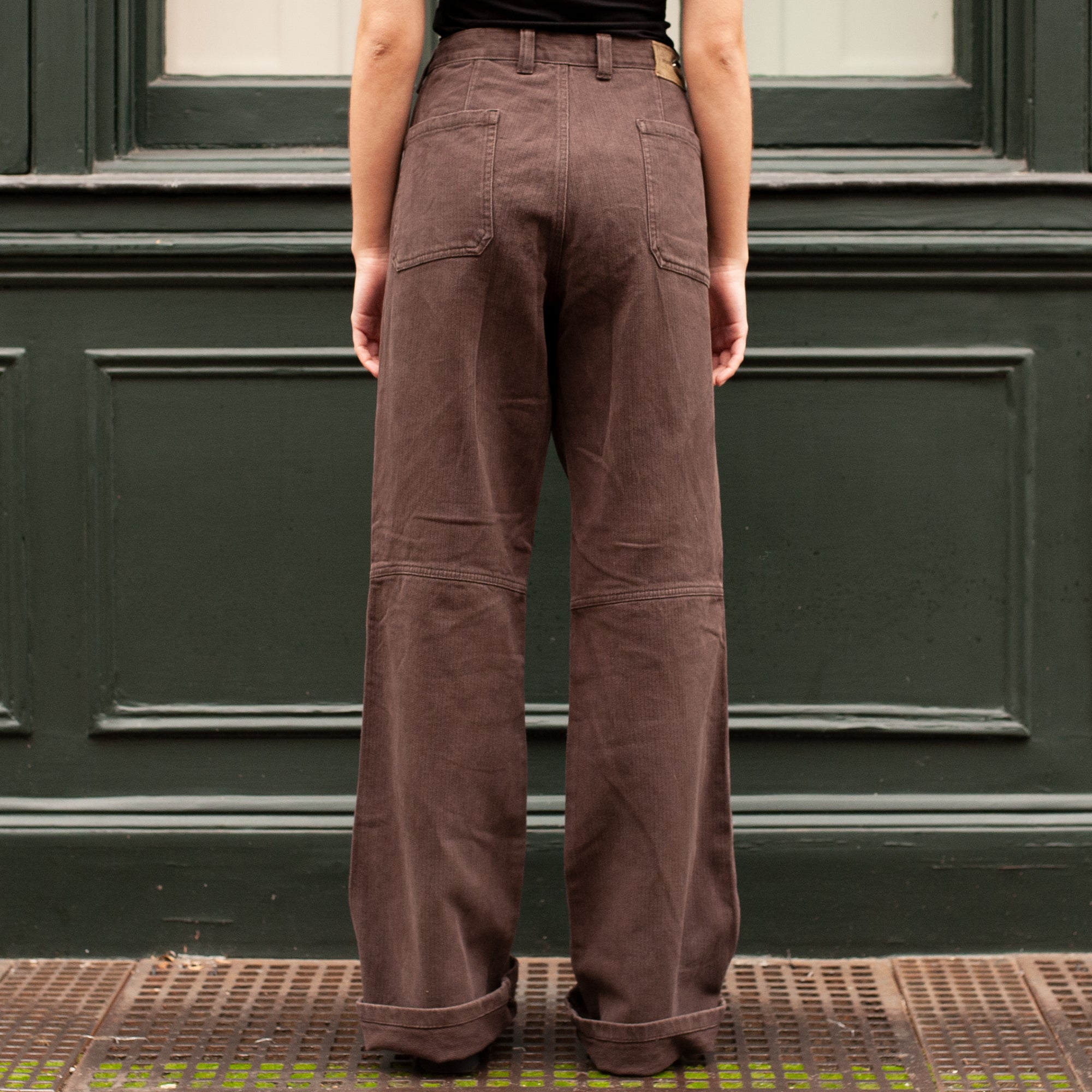 Roberto Cavalli Bellowed Pocket Trousers (Brown) UK 14